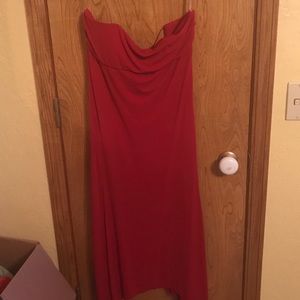 Red strapless BCBGMAXAZRIA dress new w/tag